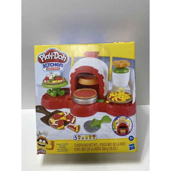 Play-Doh Stamp n Top Pizza Oven Toy with 5 Non-Toxic Play-Doh Colors,NEW - Picture 3 of 8
